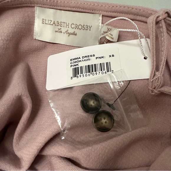 NWT New Anthropologie Pink Prairie Button Down Textured Slip Dress Waist Tie M - Picture 10 of 13